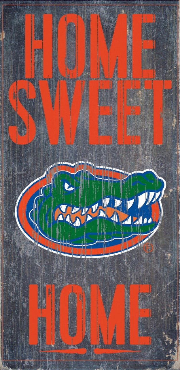 Letrero de madera de Florida Gators: Hogar, dulce hogar, 6" x 12"