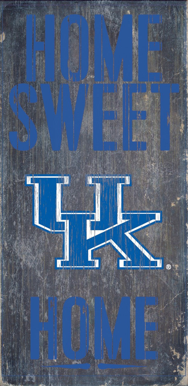 Letrero de madera de Kentucky Wildcats: Hogar, dulce hogar, 6" x 12"