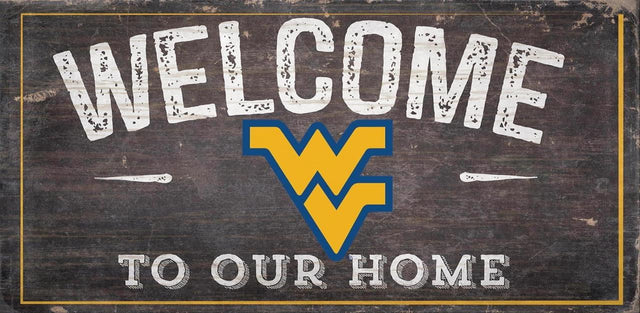 West Virginia Mountaineers Sign Wood 6x12 Welcome To Our Home Design