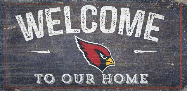 Letrero de madera de los Arizona Cardinals de 6 x 12 pulgadas. Bienvenido a nuestro diseño de hogar