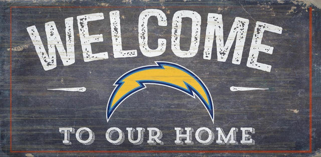 Los Angeles Chargers Sign Wood 6x12 Welcome To Our Home Design