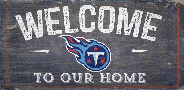 Letrero de madera de los Tennessee Titans de 6 x 12 pulgadas. Bienvenido a nuestro diseño de hogar