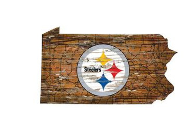 Letrero de madera de los Pittsburgh Steelers: arte mural estatal