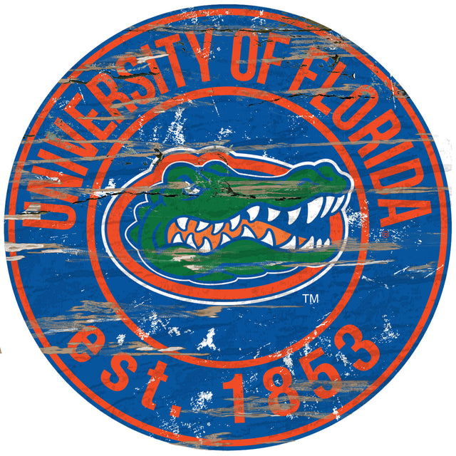 Florida Gators Wood Sign - 24" Round