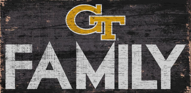 Georgia Tech Yellow Jackets Sign Wood 12x6 Family Design