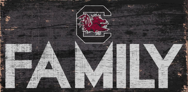 South Carolina Gamecocks Sign Wood 12x6 Family Design