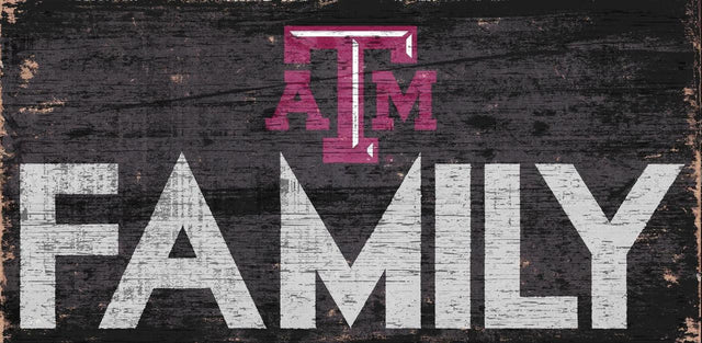 Letrero de madera de 12 x 6 de los Texas A&amp;M Aggies con diseño familiar