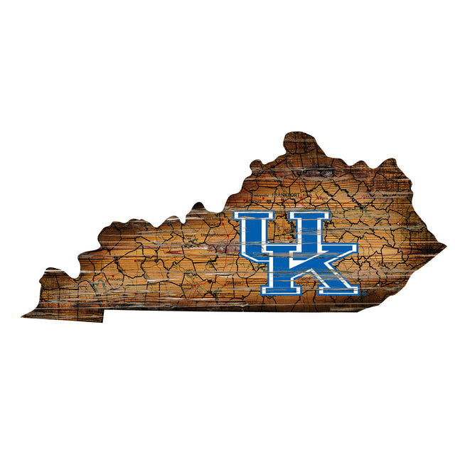 Letrero de madera de Kentucky Wildcats: arte mural estatal