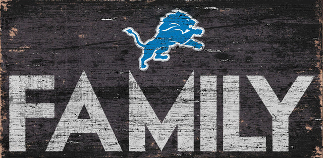 Detroit Lions Sign Wood 12x6 Family Design