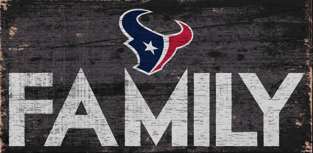 Letrero de madera de los Houston Texans de 12 x 6 pulgadas con diseño familiar