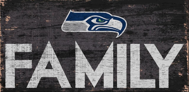 Letrero de madera de los Seattle Seahawks de 12 x 6 pulgadas con diseño familiar