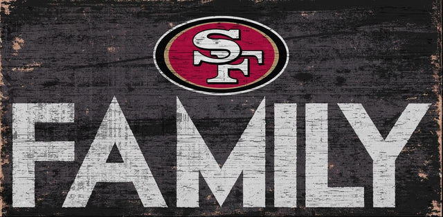 Letrero de madera de los San Francisco 49ers de 12 x 6 pulgadas con diseño familiar