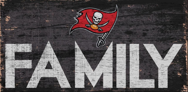 Letrero de madera de 12 x 6 de los Tampa Bay Buccaneers con diseño familiar