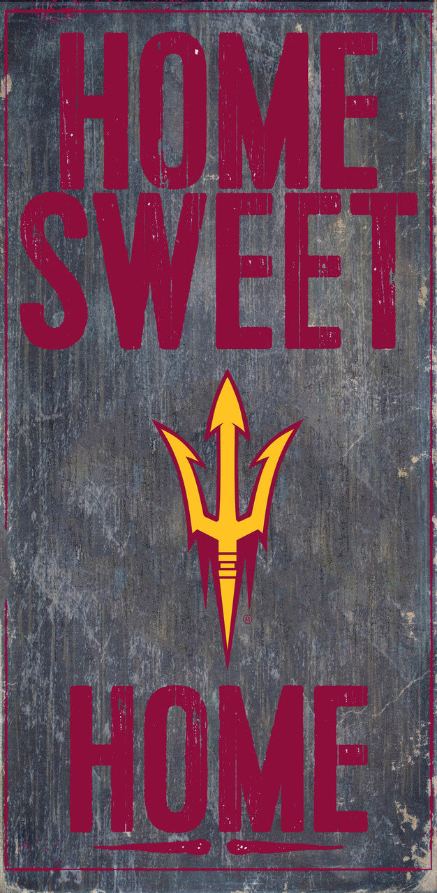 Arizona State Sun Devils Wood Sign - Home Sweet Home 6x12