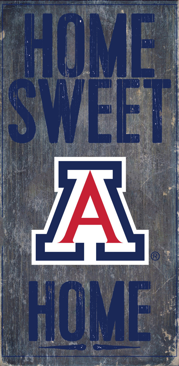 Arizona Wildcats Wood Sign - Home Sweet Home 6x12