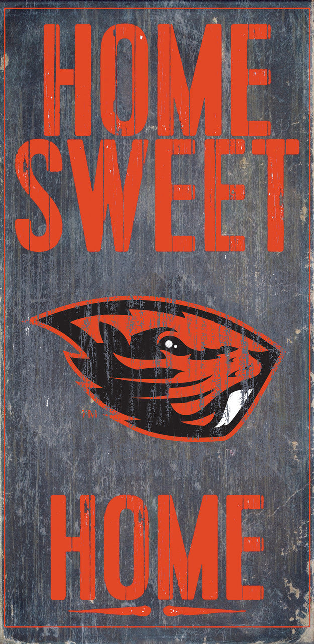 Letrero de madera de Oregon State Beavers: Home Sweet Home (Hogar, dulce hogar), 6 x 12