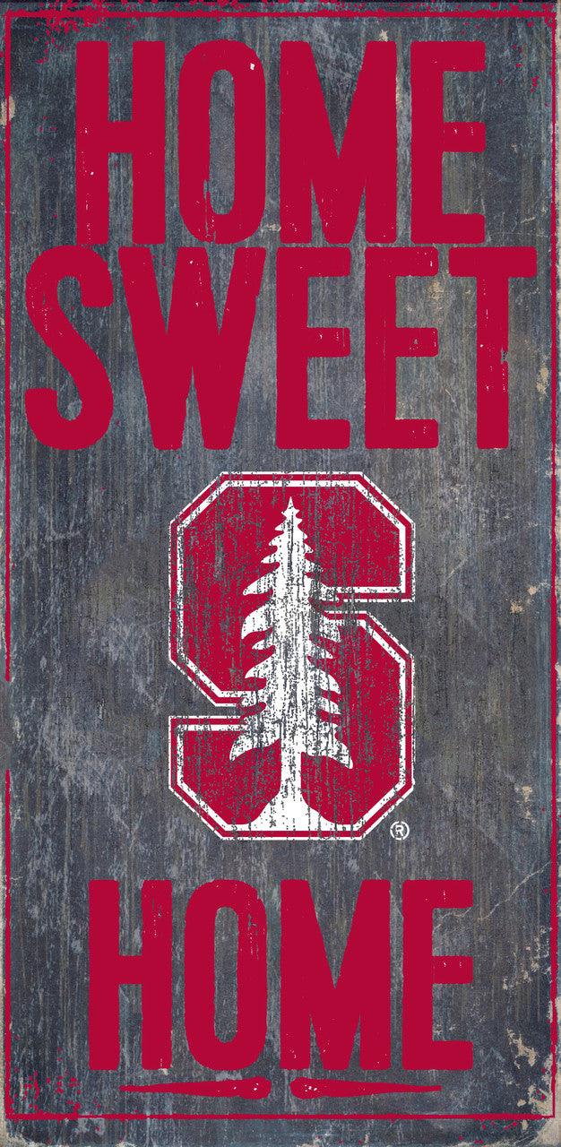 Stanford Cardinal Wood Sign - Home Sweet Home 6x12