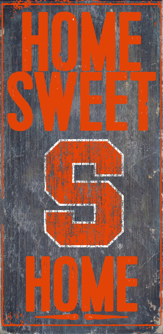 Syracuse Orange Wood Sign - Home Sweet Home 6x12