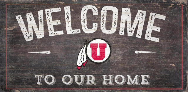 Utah Utes Sign Wood 6x12 Welcome To Our Home Design