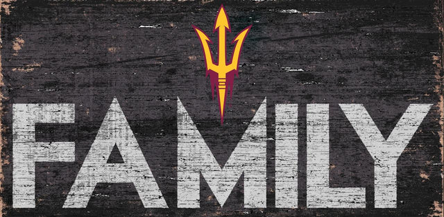 Arizona State Sun Devils Sign Wood 12x6 Family Design