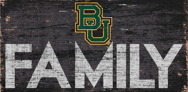 Letrero de madera de los Baylor Bears de 12 x 6 pulgadas con diseño familiar