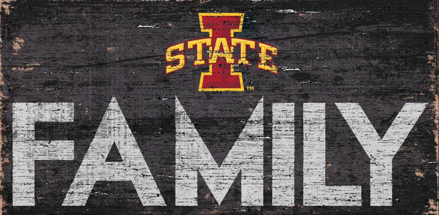 Iowa State Cyclones Sign Wood 12x6 Family Design