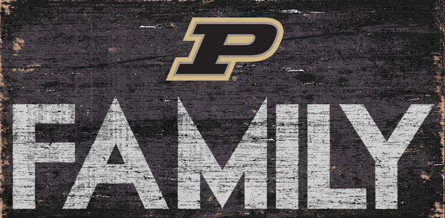 Purdue Boilermakers Sign Wood 12x6 Family Design