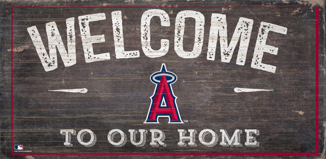 Los Angeles Angels Sign Wood 6x12 Welcome To Our Home Design