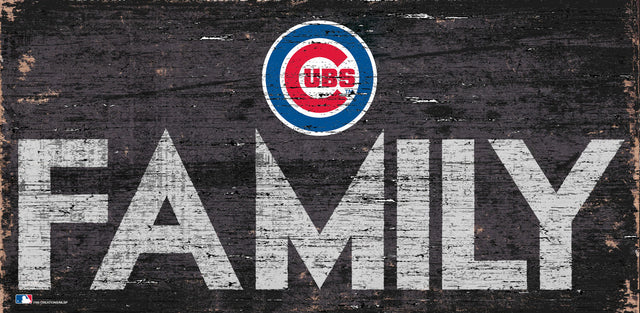 Letrero de madera de los Chicago Cubs de 12 x 6 pulgadas con diseño familiar