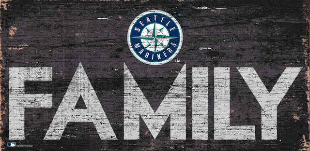 Seattle Mariners Sign Wood 12x6 Family Design