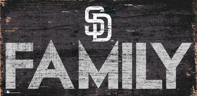 San Diego Padres Sign Wood 12x6 Family Design