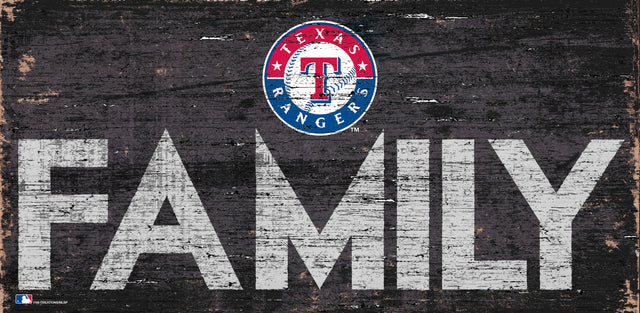 Letrero de madera de los Texas Rangers de 12 x 6 pulgadas con diseño familiar