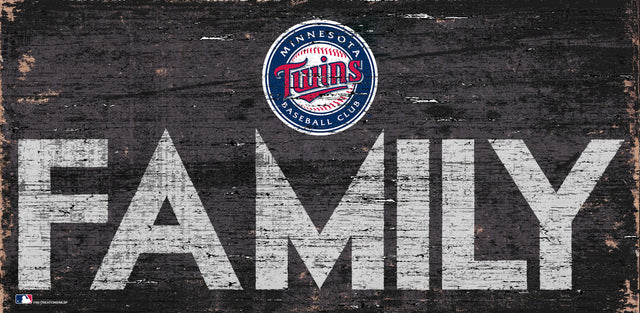 Minnesota Twins Sign Wood 12x6 Family Design