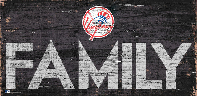 New York Yankees Sign Wood 12x6 Family Design