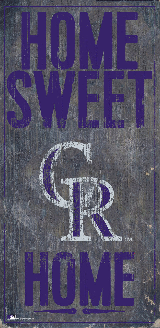 Letrero de madera de Colorado Rockies de 6 x 12 pulgadas con diseño de Home Sweet Home