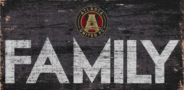 Letrero de madera de 12 x 6 del Atlanta United FC con diseño familiar