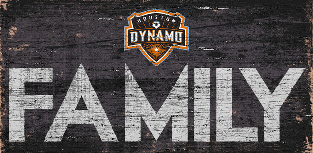 Letrero de madera de 12 x 6 de Houston Dynamo con diseño familiar