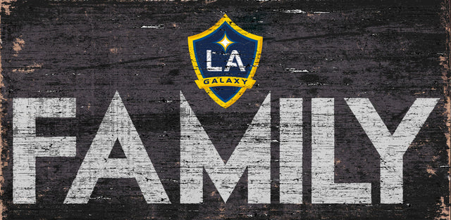 Letrero de madera LA Galaxy de 12 x 6 pulgadas con diseño familiar