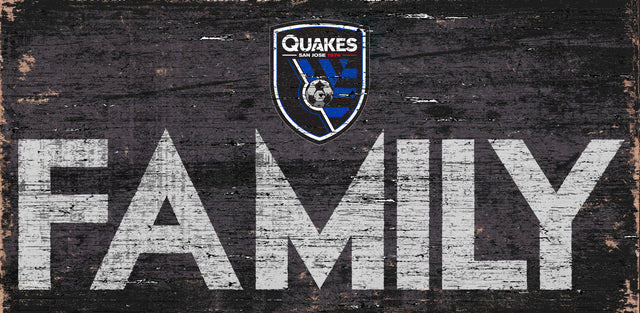 Letrero de madera de 12 x 6 de los San Jose Earthquakes con diseño familiar