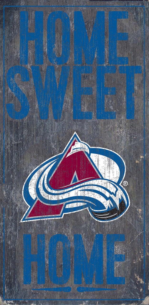 Colorado Avalanche Sign Wood 6x12 Home Sweet Home Design