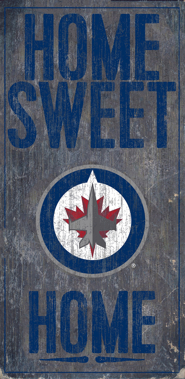 Winnipeg Jets Sign Wood 6x12 Home Sweet Home Design