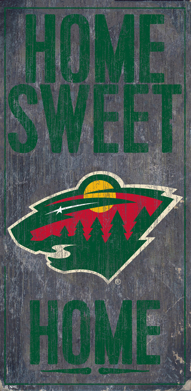 Minnesota Wild Sign Wood 6x12 Home Sweet Home Design