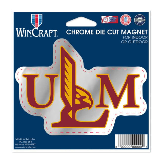 Louisiana - Monroe War Hawks Chrome Magnet 5.25 X 5.125