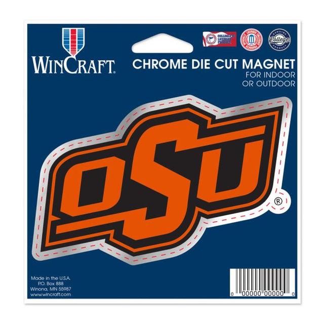 Oklahoma State Cowboys Chrome Magnet 5.25 X 5.125