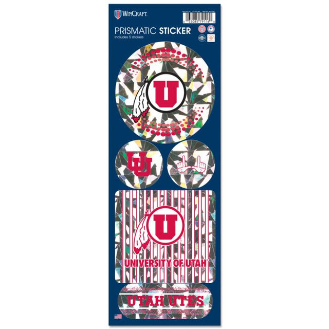 Utah Utes Prismatic Decal 4" x 11"