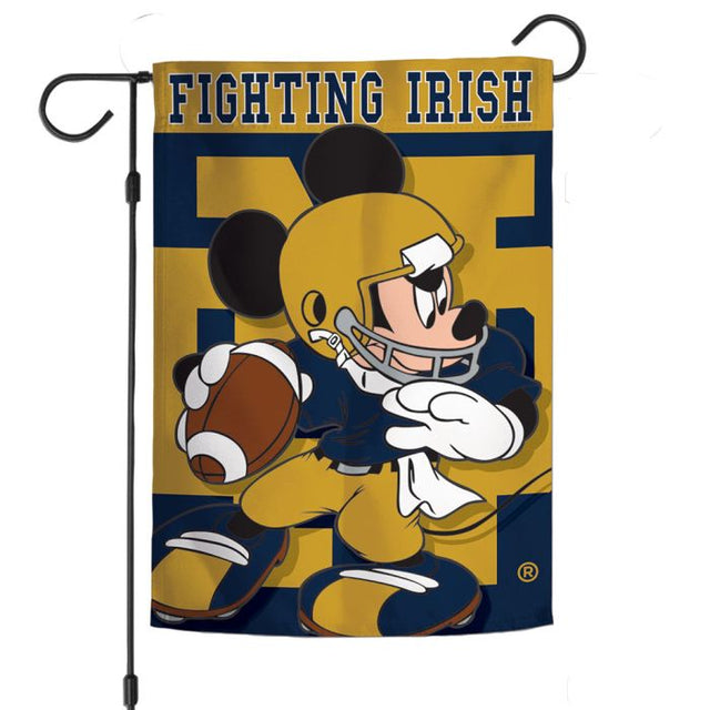 Notre Dame Fighting Irish / Disney MIckey Mouse Football Garden Flag 12" x 18"