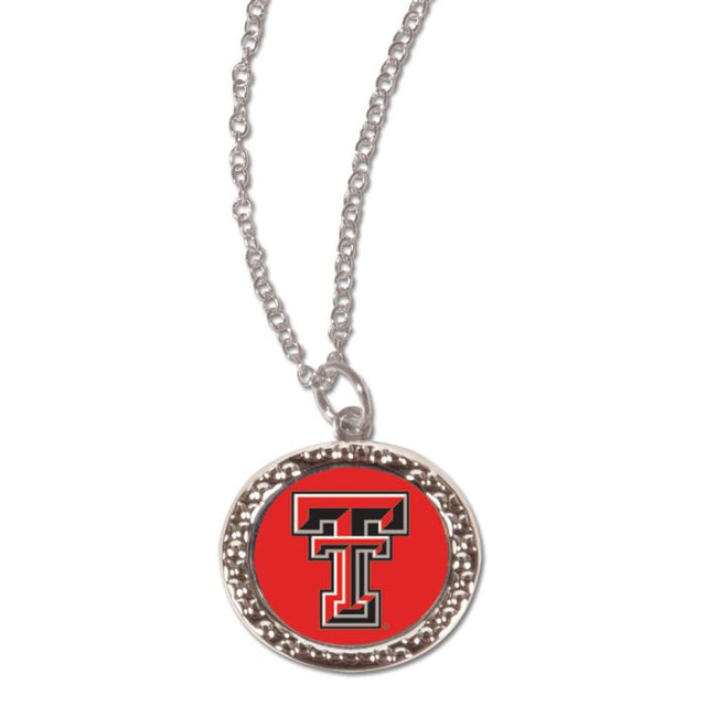 Collar con dije de los Texas Tech Red Raiders y tarjeta de joyería