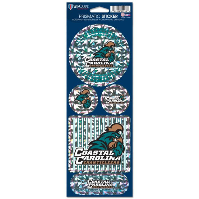 Coastal Carolina Chanticleers Prismatic Decal 4" x 11"