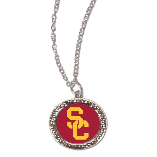 Collar de los Troyanos de la USC con tarjeta de joyería con dije