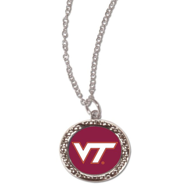 Collar con dije de Virginia Tech Hokies y tarjeta de joyería